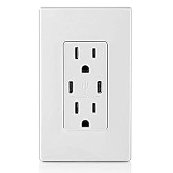 Leviton T5635-W 30W (6A) USB Dual Type-C/C Power