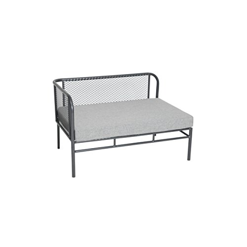 greemotion Loungeset Toulouse eisengrau/grau, Eckbank mit Tisch für In- und Outdoor, Bank mit Rückenverstellung, pflegeleichtes Streckmetallgestell, Sitzelemente einfach umzustellen, ca. 5 Sitzplätze – Bild 5