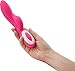 Pure Love G-Spot Silicone Rabbit Vibrator Pink, Rechargeable Clitoris Stimulator, Water-Resistant and Multi Function, Adult Sex Toy, Dual Stimulation