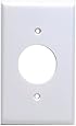 Leviton 88004 1-Gang Single 1.406-Inch Hole Device Receptacle Wallplate, Standard Size, Thermoset, Device Mount, White