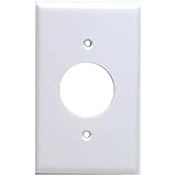 Leviton 88004 1-Gang Single 1.406-Inch Hole Device Receptacle Wallplate, Standard Size, Thermoset, Device Mount, White