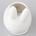 NCYP Indoor White Ceramic Flower Pot Garden Tabletop Kawaii Small Miniature Rabbit Bunny Planter Pot for Succulent Cactis with Tray 3.93 inches Sculpture (No Plants)