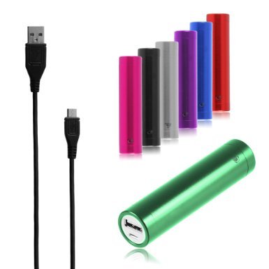 Chromo Inc 2200mAh Lipstick Power Bank External Battery Charger in Green