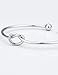 High Polish, Bridesmaid Gift Love Knot Bracelet Tie the Knot Cuff Open Bangle Adjustable Stretch Bracelet For Women Set of 5