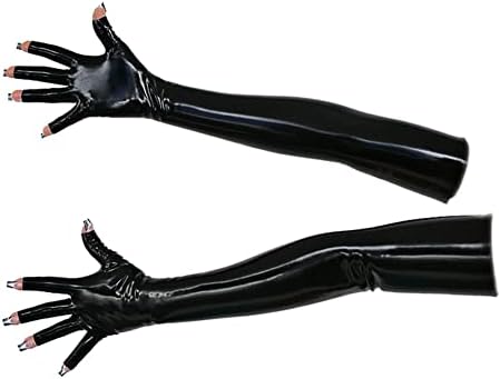 Guantes Largos De Satin Para Mujer – 54 Cm – Efecto Mojado Y Charol – Talla Única – Para Fiestas Nocturnas, Bodas Y Cosplay – 2 Pares
