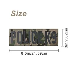 uuKen Reflective Police K9 Patch 8.5×3 inches with