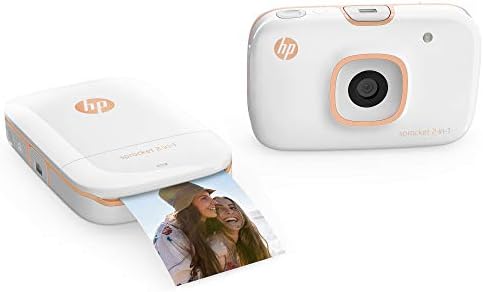 HP Sprocket 2-in-1 Portable Photo Printer & Instant Camera Bundle with 8GB MicroSD Card and ZINK Photo Paper – White (5MS95A) 20 31NSb7MfIbL. AC