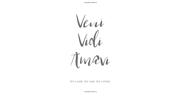 Veni Vidi Amavi We Came We Saw We Loved Wanderlust Travel Notebook For Ladies Cute Notebook Factory 9781790420070 Amazon Com Books