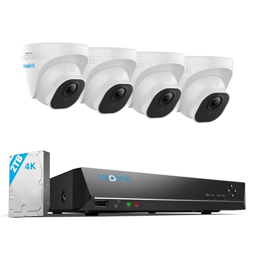 Reolink 4K PoE Überwachungskamera Aussen Set, 24/7 Aufnahme, RLK8-800D4