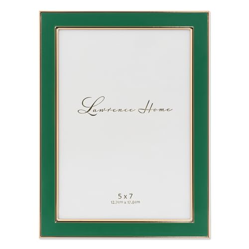 Lawrence Frames Metal and Enamel Picture Frame, Green, 5x7