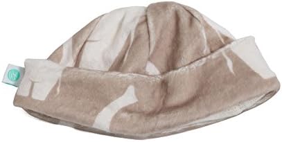 Baby Laundry Cotton Knit Fold-Over Beanie/Hats - Linen Elephant (6-12 Months)