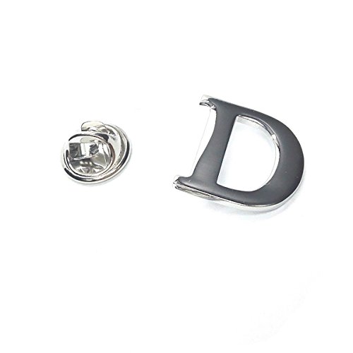 Monogram alphabet letters lapel pin badge (letter d)