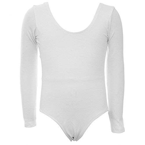 Wah Na Leotard Long Sleeve Girls Cotton Ballet Dance Gymnastics Sports Active Bodysuit