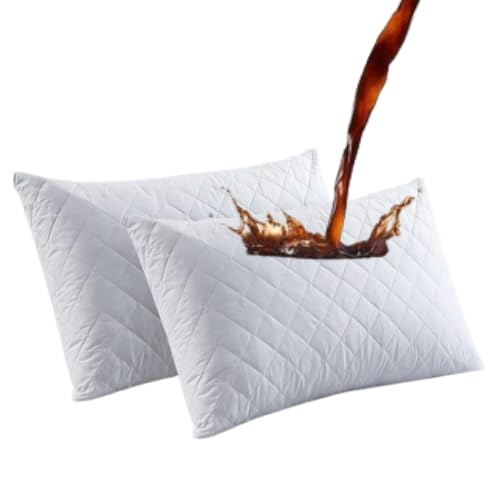 ASA Home Luxury Pillow Protector Cover Waterproof & Breathable Zipped Pillows Pack of 2, Microfiber Pillowcase Protectors, Easy Maintenance,Quilted Comfortable Pillow Cover (Pack of 2)