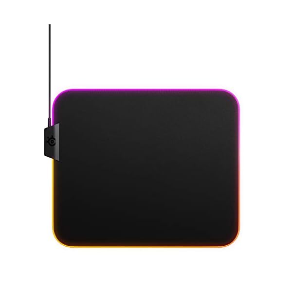 SteelSeries QcK Gaming Surface - Medium RGB Prism Cloth - Optimized For Gaming Sensors