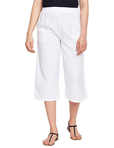 Women's Cotton Maternity Culottes (White)