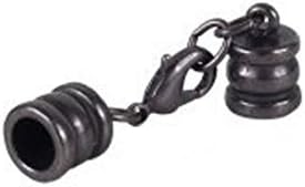 5mm (3/16") Gun Metal Glu-N-Go End Caps, Jewelry Findings-Clasps