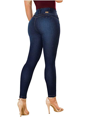 Laty Rose 2016 Jeans Colombianos Levanta Cola Blue Denim Butt Lifter Jeans Dark Blue 11
