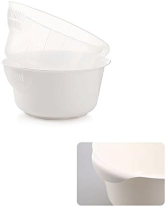 Japanese plastic Fruit &amp; Rice Washing Bowl with Side and Bottom Drainers,Washing Bowl for Vegetables/Fruit/Rice/Grain