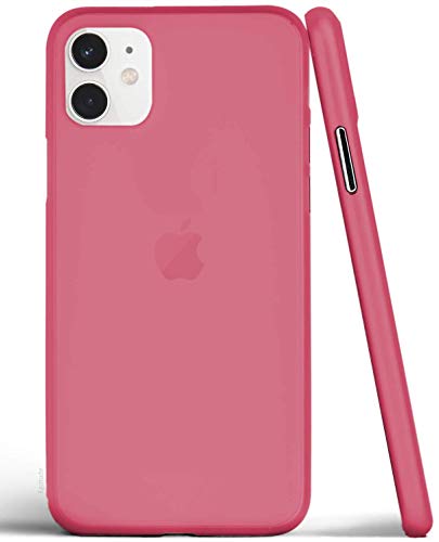 Egotude Ultra Thin Matte Anti Scratch Slim Fit Back Cover Case for iPhone (iPhone 11, Red)