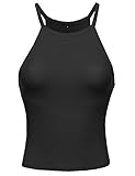 Basic Apparel Women's Basic Strappy Comfortable Cropped Sleeveless Cami Shirts