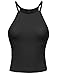 Basic Apparel Women's Basic Strappy Comfortable Cropped Sleeveless Cami Shirts