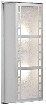 Besa Lighting NAPOLI16-GL-LED Napoli 16 - 16.25" 14W 2 LED Outdoor Wall Sconce, Glitter Glass