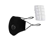 N95 Dust Mask - Anti Pollution Mask - Washable Material with (4) Activated Carbon PM2.5 Filters - for Protection against Dust, Pollen, Smoke, Mold Spores, Cold & Flu Virus and other Air Pollutants