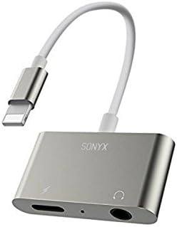 iPhone 7/7 Plus Audio Adapter, Charge Adapter, Earphone Adapter 2 in 1 Lightning 3.5mm Headphone Adapter Cable [No Music Control]for iPhone 7/7 Plus/6s/6/5s/5 (Silver)