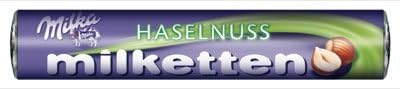 MILKETTEN MILKA HAZELNUT HASELNUSS 40 grams, (Pack of 20) total 800 grams