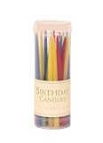Entertaining with Caspari 3-Inch Birthday Dripless, Smokeless, Unscented Candles, Brights, Set of 20
