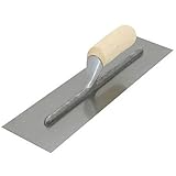 QLT By MARSHALLTOWN 999S 16-Inch by 4-Inch Finishing Trowel with Curved Wood Handle