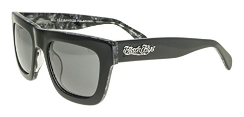 Black Flys BANDITO Fly Sunglasses (Shiny Black-Grey Marble w/ Smoke Polarized Lens, one color)