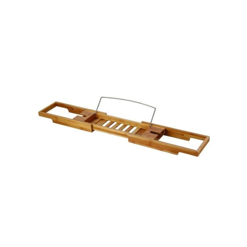 MSV Bamboo Extendable Bathroom Rack, Wood