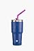 Wide Smoothy & Tumbler Straws Pack of 8pcs + 2 Brushes. Long, Wide and Collapsible; Eco Friendly; Plastic Free Straws with Bio - Degradable Cotton Canvas Pouch - No Plastic Taste & Smell.