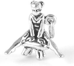 Sterling Silver Vaulting Gymnast with Split Ring - Item #3827