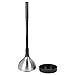 mDesign Toilet Plunger with Cover for Bathroom Storage - Brushed/Black