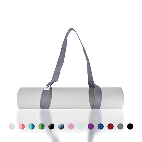 Tumaz Yoga Mat Strap, Adjustable Mat Carrier Sling & Stretching Strap with Thick, Durable and Comfy Delicate Texture, 64″ & 85″ Inches, Multiple Color Choices [Mat NOT Included]