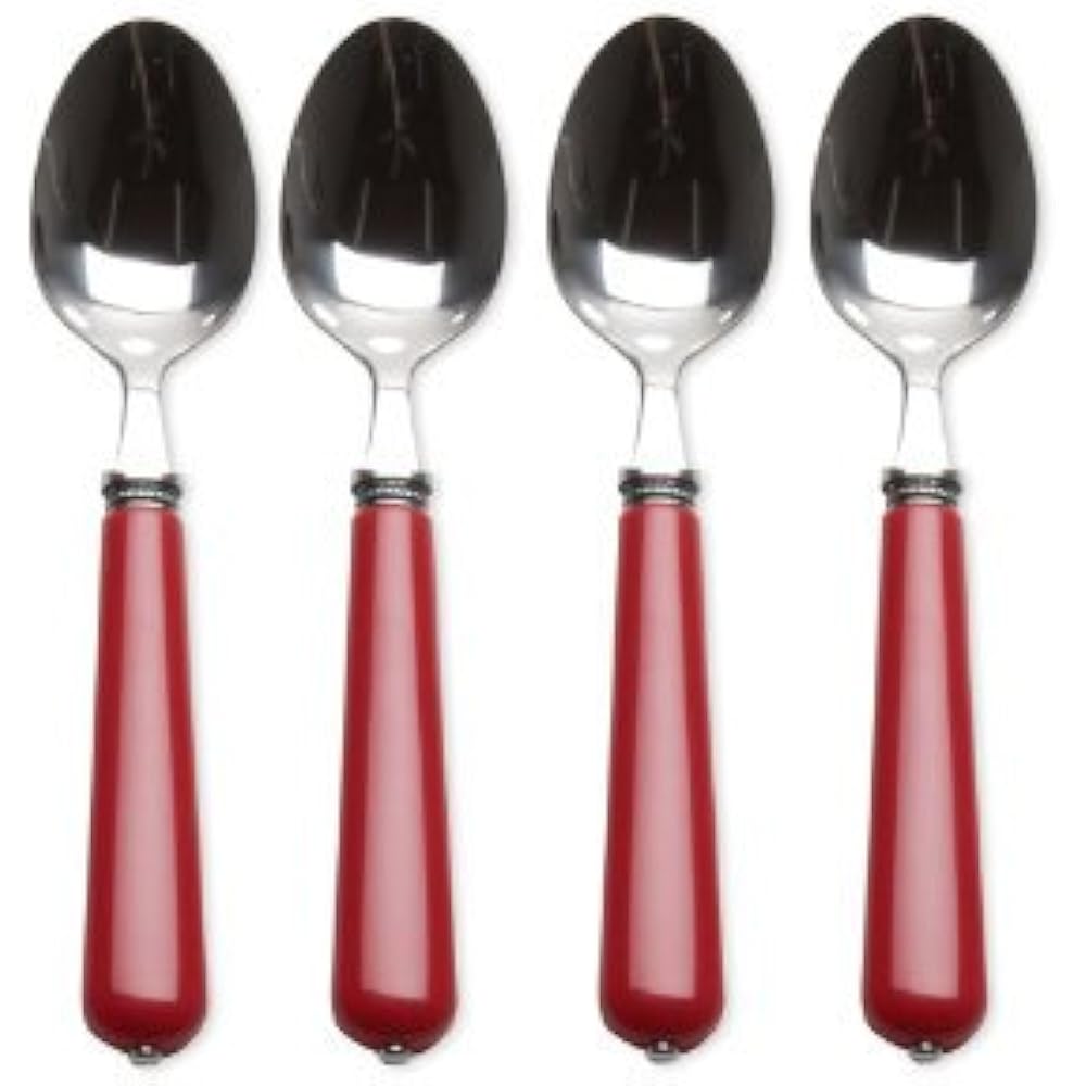 Vintage Soup Spoon, Red, Set Of 4, By Tag Flatware Spoons eBay