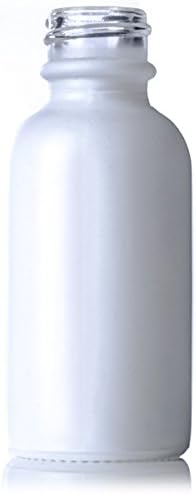 1 OZ White Matte Glass Boston Round Bottle Glass Pipette w/ black rubber bulb- Pack of 1