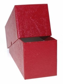 Red Guardhouse Single Row Crown Coin Box 8.25x2.87 Lid Open