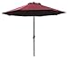 ABO Gear 9 Ft Outdoor Table Aluminum Patio Umbrella with Auto Tilt and Crank, 8 Ribs, Polyester, Red