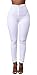 Z.M High Waisted Pants Skinny Jeans For Women Stretch Pencil Pants Curve Jeggings Leggings,White,Medium