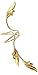 Ear Charms® Delicate 3 Leaf Full Ear Right Ear Cuff Non-pierced Earring Wrap in Gold over Sterling Silver