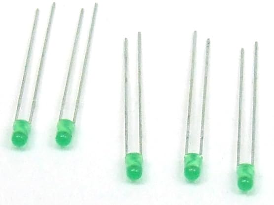 POPESQ® - 5 Pcs. x LED 3mm 12V Green - !! NO RESISTOR NEEDED !! Round #A473