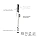 Tovolo Tip Top Tongs, Easy-Grip Silicone Head, Locking-Mechanism, 13 Inches, Charcoal