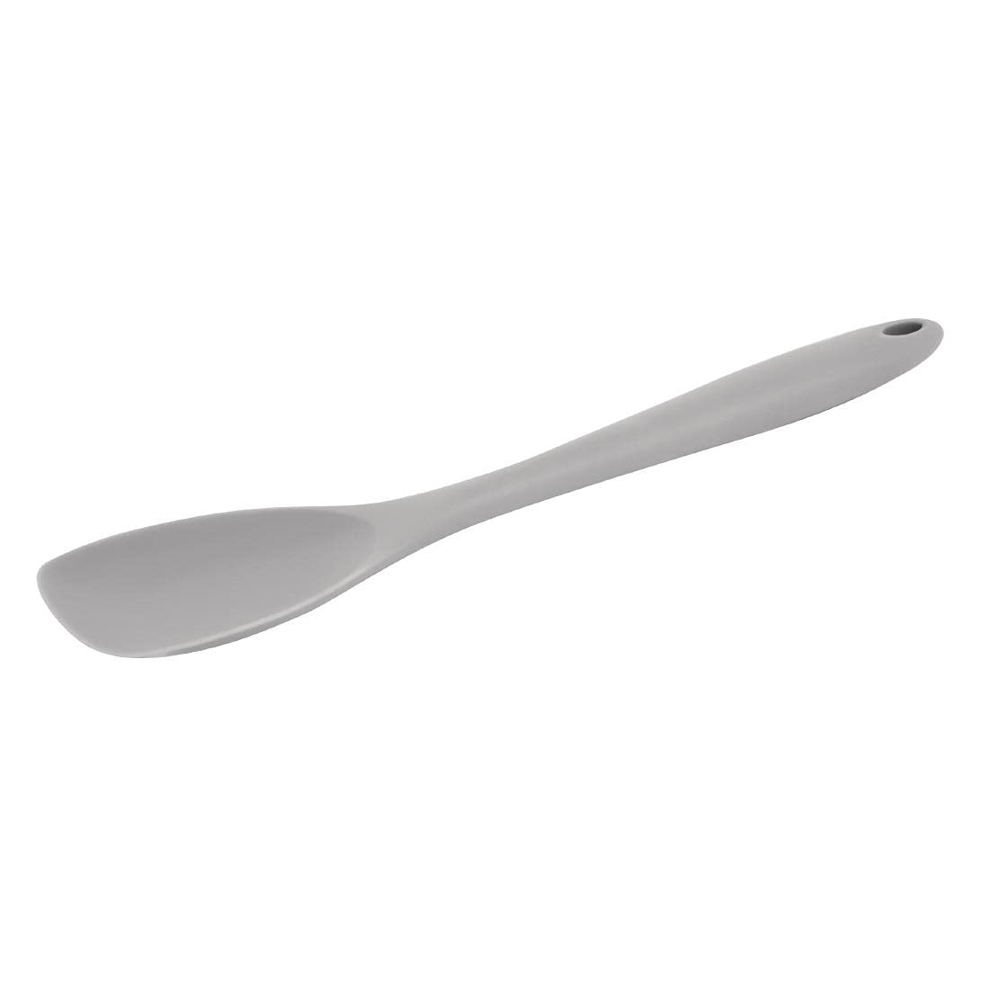 Vogue Silicone High Heat Spoonula 28.5 cm, Grey, Size: 36(H) x285(L) x45(W) mm, Heat Resistant up to 260°C, Stain Resistant, Does Not Damage Non-Stick Coatings, DA528