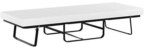 Milliard Folding Bed Ottoman Single Size with Grey Suede Cover Guest Hideaway 30x78" Bed Dual Use No Assembly Required