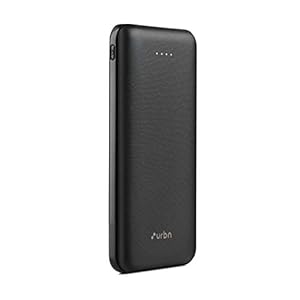 URBN 10000 mAh lithium_polymer Power Bank with 12 Watt Fast Charging, Black