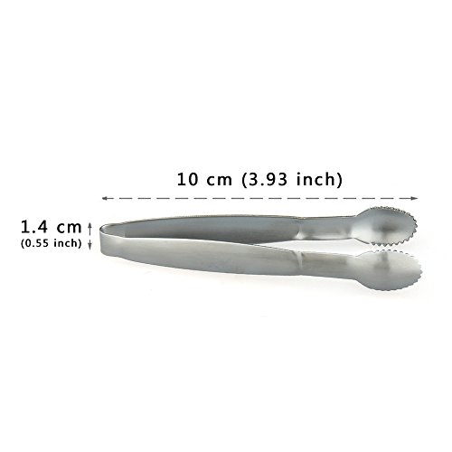 Sugar Tongs Ice Tongs, Swify 4 inch Stainless Steel Mini Serving Tongs, Set of 6